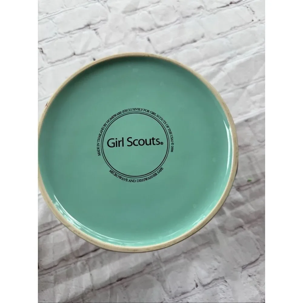 Y2K I Love Girl Scout Cookies Ceramic Jar With Lid Blue 3D Cookie Favorites 2006